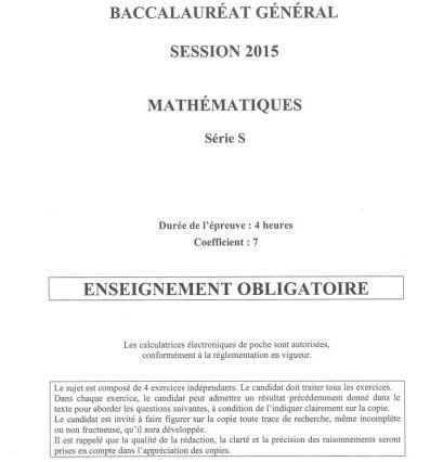 S'entrainer sur les sujets de math&eacute;tiques tomb&eacute;s dans les Lyc&eacute;es francais &agrave; l'&eacute;tranger